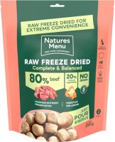 Natures Menu Raw Freeze Dried Complete & Balanced 80/20 Beef 250g x 1