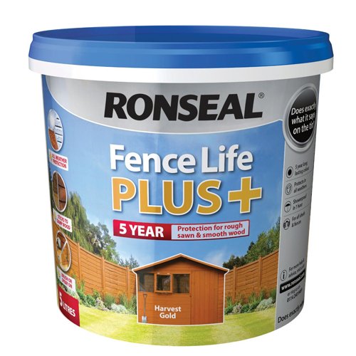 Ronseal Fence Life Plus - Harvest Gold 5L