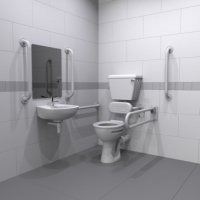 Tucker French White Low Level DM215K, 1 Tap Hole Basin DM215K/1TH/WH