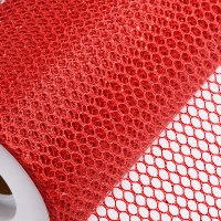 Glitter Honeycomb Net On Roll Red - 15 x 10m