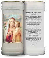 Pillar Candle - Our Lady of the Rosary   (8695/ROS)