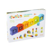 Wooden construction set "Colourful houses"