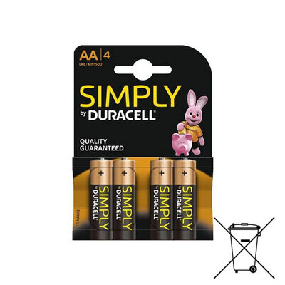 Duracell LR6 AA 1.5v Batteries 4pk