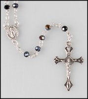 Loose Glass Rosary/Black - AB Finish (L/63361)