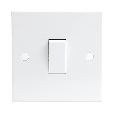 10A 1 Gang 2 Way Light Switch White