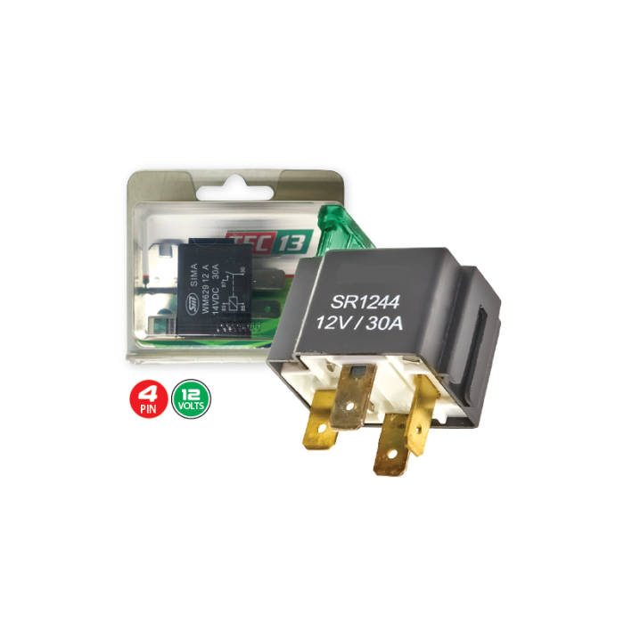 Relay 12V 4-Pin 30A with Fuse 