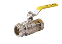 Inta 22mm Compression Gas Lever Ball Valve IN89ALC22