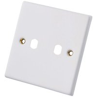 White 2 Gang Dimmer Plate & Knob 6011