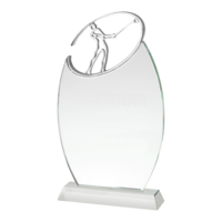 23.5cm Crystal Golf Award