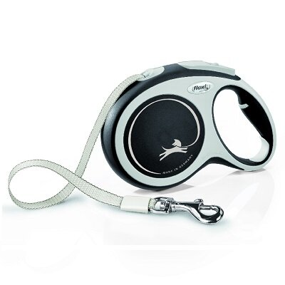 Flexi Comfort Tape Dog Lead Large Black 8m