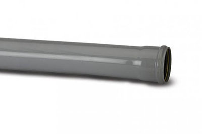 Polypipe 110mm SP430 Grey Soil Pipe Socketed 3m