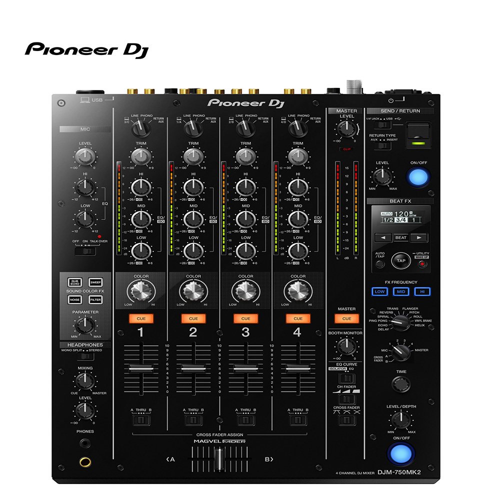 Pioneer DJ DJM-750MK2 Professional 4-channel DJ Mixer
