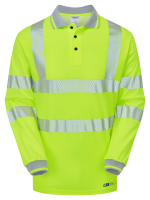 PULSAR® LIFE Men's Hi-Vis Long Sleeve Yellow Polo Shirt