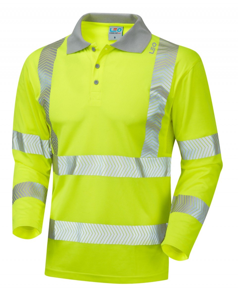 BARRICANE ISO 20471 CL 3 COOLVIZ PLUS SLEEVED POLO SHIRT