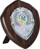 12.5cm Walnut Shield with Chrome Front