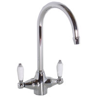 Chrome Twin Lever Monobloc Tap