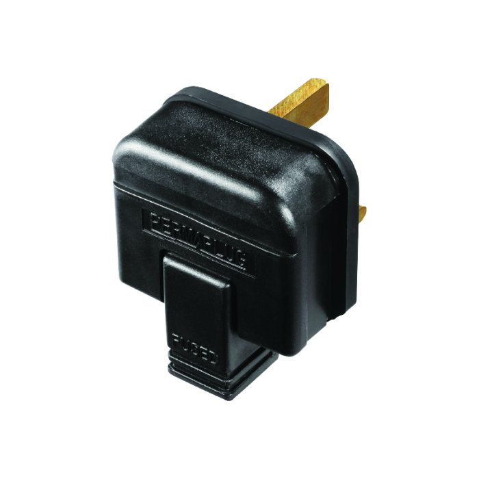 Rubber 3 Pin Plug