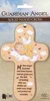 Solid Wood Cross 6 inch/Guardian Angel   (34633)