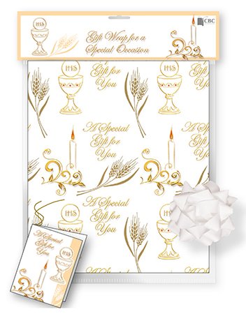 Communion Gift Paper/Tag/Bow   (C5000)