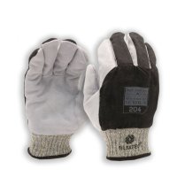 Medium duty leather palm glove - Cream/Black 