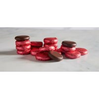 Whitakers - Raspberry Crème - dark choc covered fondant in magenta foil 120pcs x 1kg