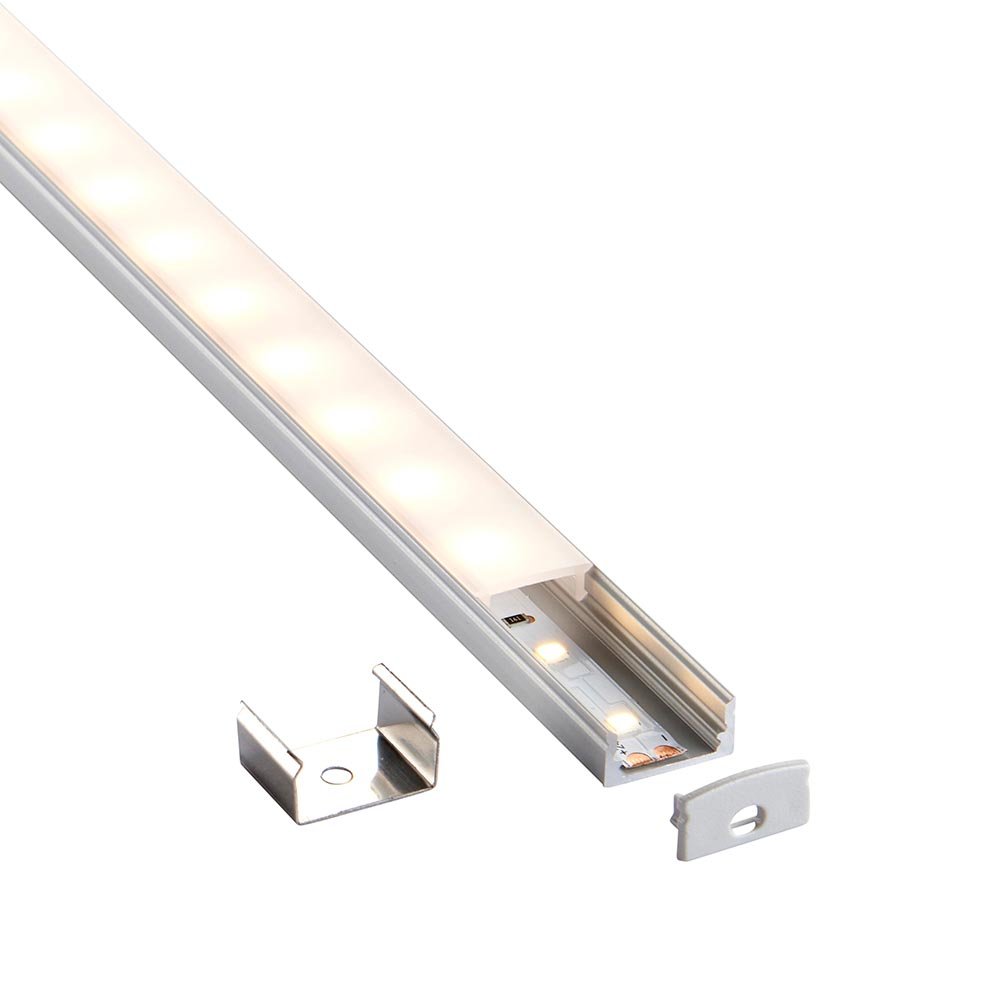 Saxby Rigel Slim Surface 2Mtr Aluminium Profile/Extrusion Silver