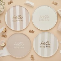 Neutral Baby Shower Paper Plates  - Pack of 8