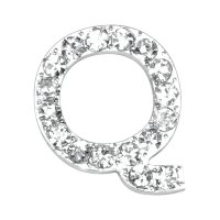 Small Diamante Letter "Q" - 20mm