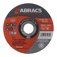Abracs, Phoenix II, Flat Inox Extra Thin Cutting Discs, 230mm x 1.8mm x 22mm, 25/Pack
