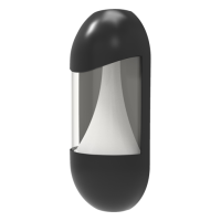 Ansell Leo LED Half Lantern Black