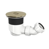 Top Fix Shower Waste 90mm G1 1/2" Brushed Gold Finish