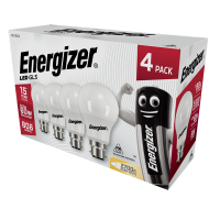 ENERGIZER 4 PACK LED 9W (60W) 806 LUMEN BC GLS LAMP WARM WHITE