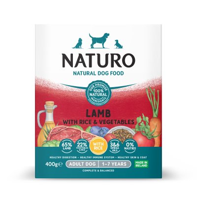 Naturo Adult Lamb with Rice & Veg Trays 7 x 400g