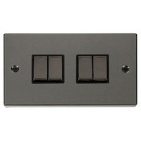 Deco Black Nickel 10A 4G 2W Switch