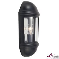 Ansell ANSALHL/BL 42W E27 Black Latina Half Lantern