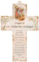 Wood Cross 6 inch/Saint Michael   (12513)