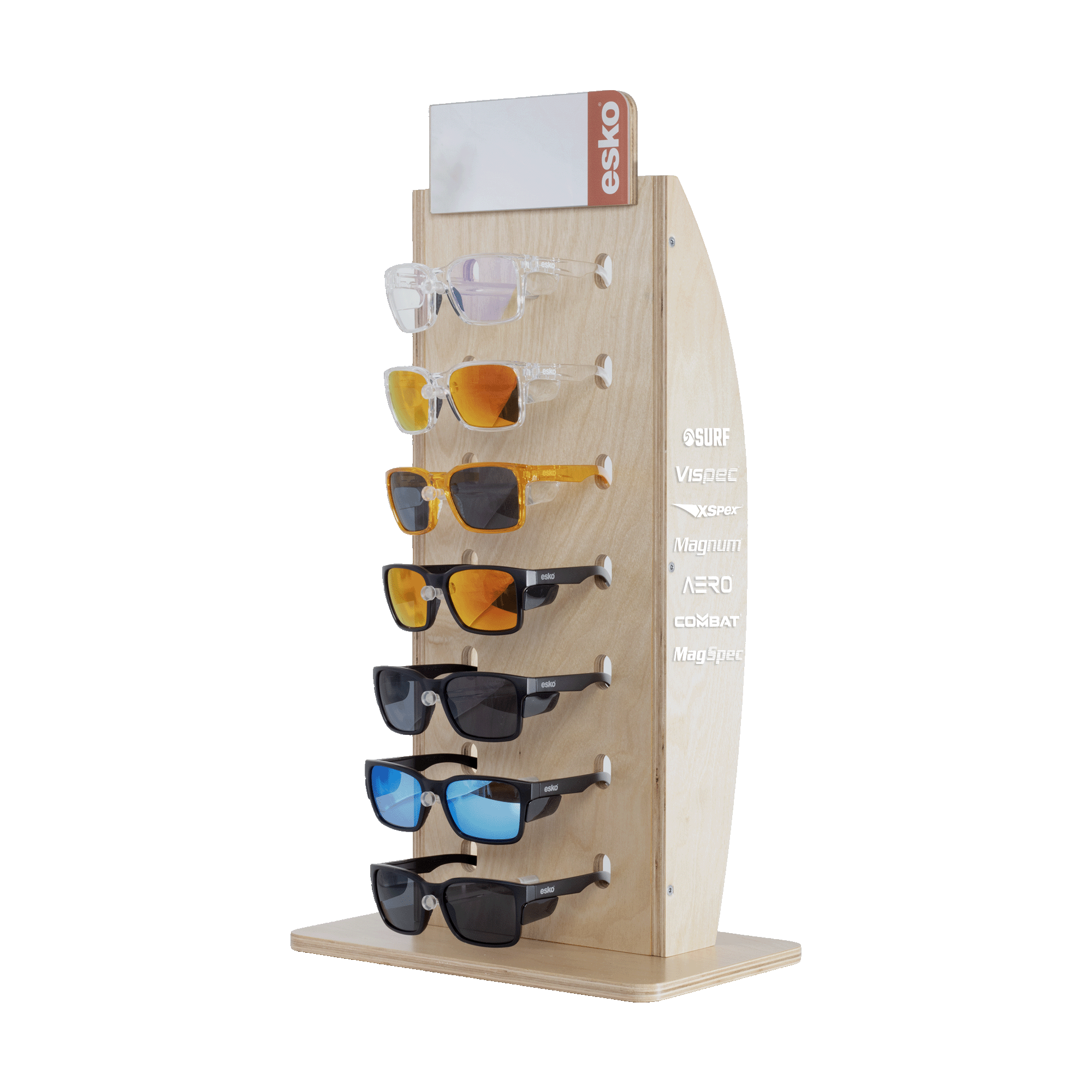 Eyewear Display Stand for ESKO Safety Glasses