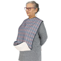 Alerta Adult Bib, 70 cm, Pink Check