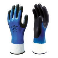 Showa Fully Insulated Glove with Nitrile Coating & Foam Nitrile Grip, Blue/Black