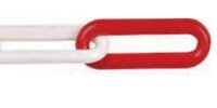Red and White Plastic Chain 6mm - Per Metre