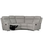David Manual Recliner Corner Sofa - Grey 2