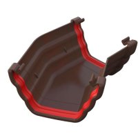 Ogee gutter angle 150° brown ogee guttering system, ogee gutters, building plastics