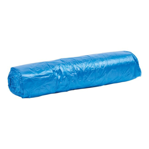 Blue roll of disposable aprons.