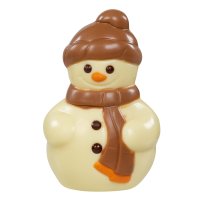 Hollow white chocolate decorated snowman - 10cm - 12 x 60g
