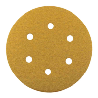 Abracs Expert Hook & Loop Gold Sanding Discs (6 Holes), 150 mm x 400 Grit, 25/Box