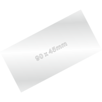 90 x 45mm (3.5 x 1.75'') Silver Engraving Pla
