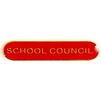 School Council - Bar Shaped School Badge (Red