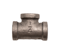 1/4" Tee, Black Pipe