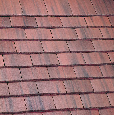 Marley Eternit Plain Tile Old English Dark Red Concrete Tile 267mm x 165mm MA14080