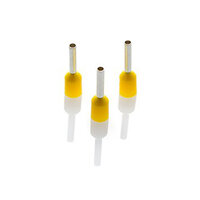 Yellow Pre-Insulated Bootlace Ferrule 1.0mm2 (Pack 1000) | CEF108G